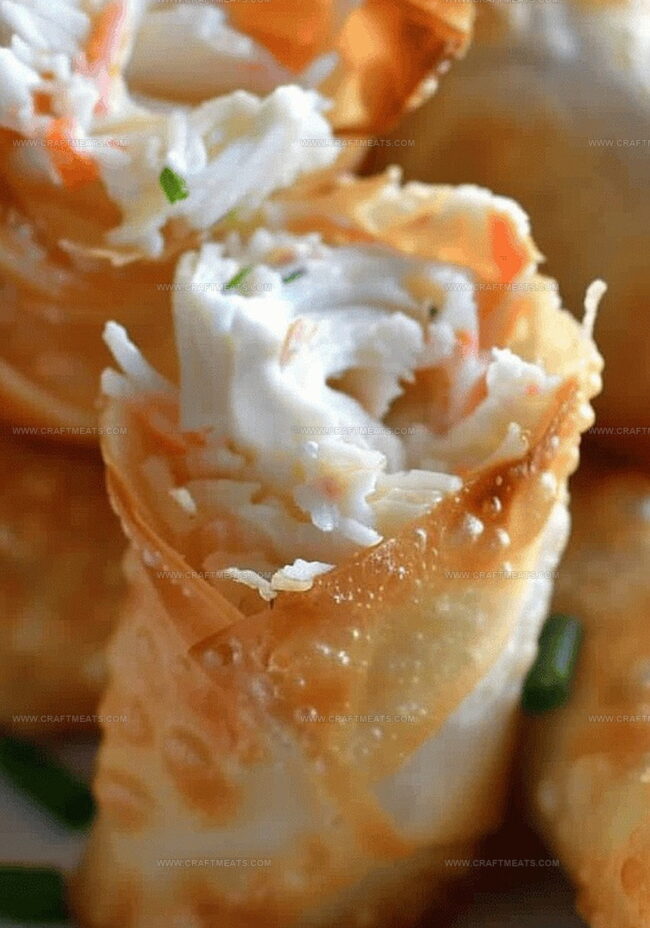 How to Roll and Fry Crab Rangoon Spring Rolls
