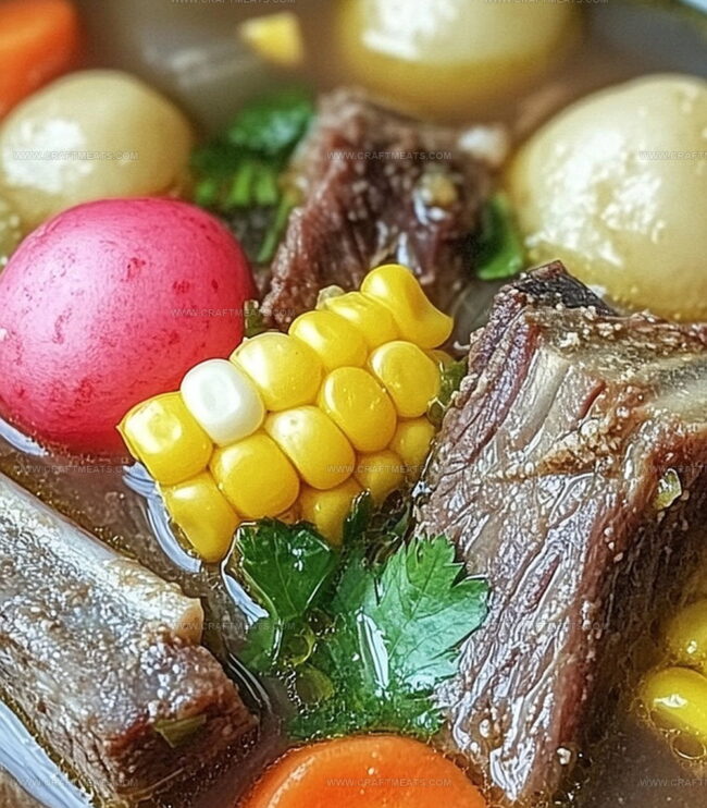How To Make Beef Rib Soup With Carrots Corn And Radishes
