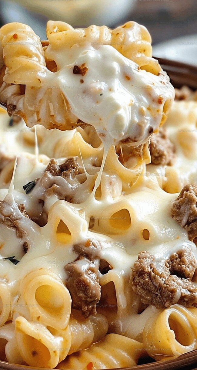 Crock Pot Creamy Beef Pasta That Melts in Your Mouth