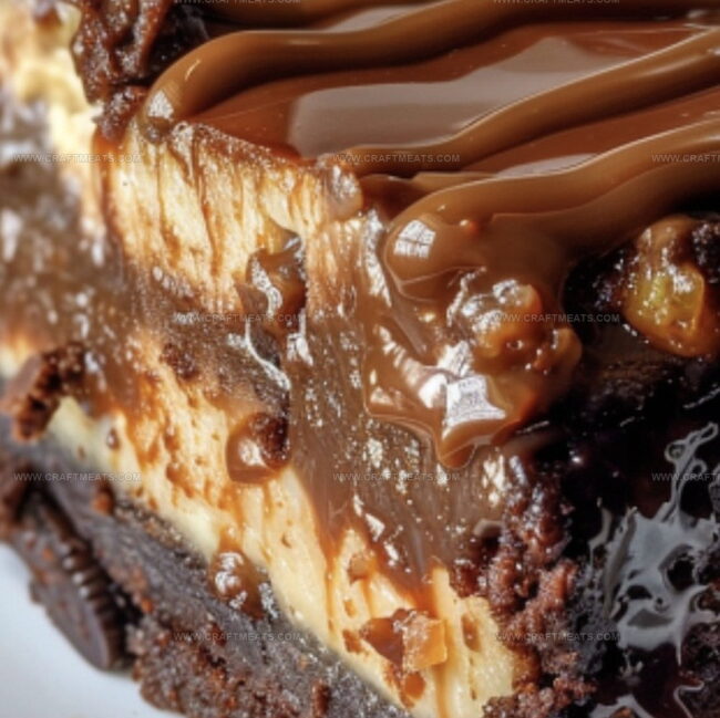 Steps To Make Caramel Brownie Cheesecake Smooth