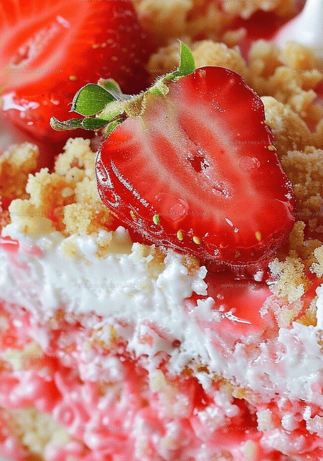 How to Assemble and Chill a Crunchy Poke Cake