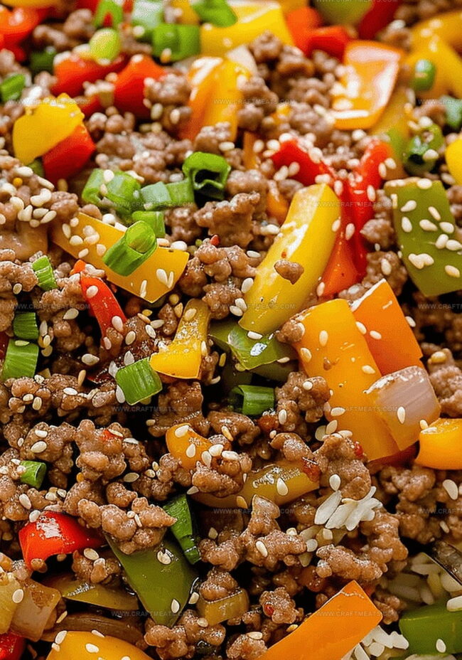 Instructions for Beef and Colorful Pepper Stir-Fry Bowl