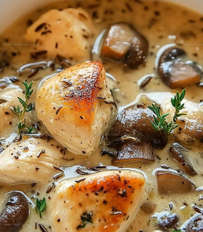 Steps To Make Creamy Mushroom Chicken And Wild Rice Soup