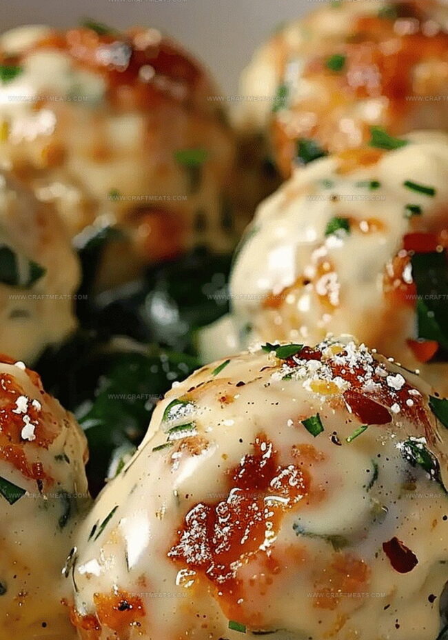 Step-by-Step for Chicken Ricotta Meatballs in Spinach Sauce