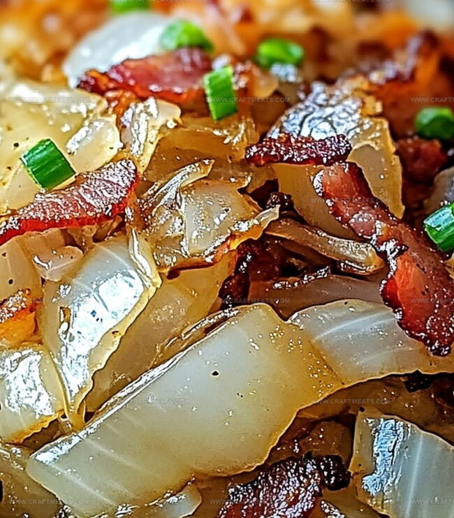Step-By-Step Instructions For Fried Cabbage With Bacon, Onion, And Garlic
