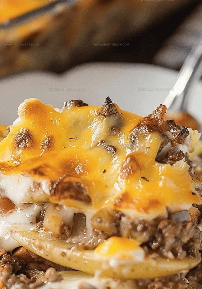 Instructions for Ground Beef and Potato Bake