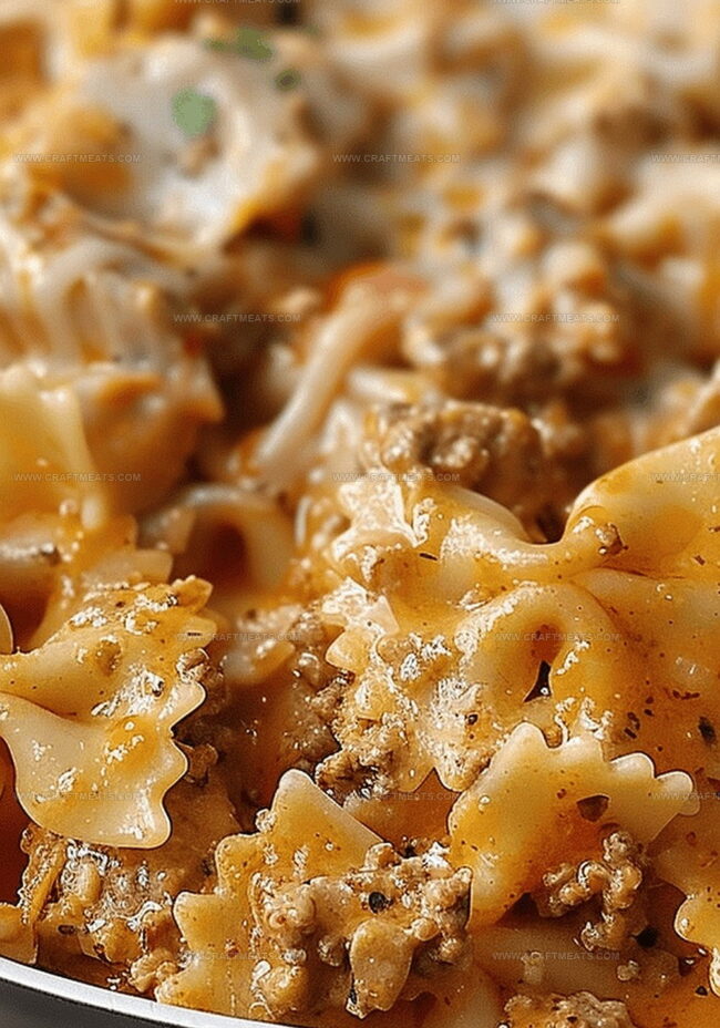 How to Cook Creamy Cheesy Beef Bowtie Delight