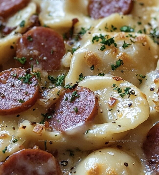 Why Crockpot Pierogi Casserole With Kielbasa Is So Filling