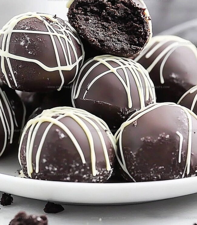Steps To Shape And Chill Oreo Truffles