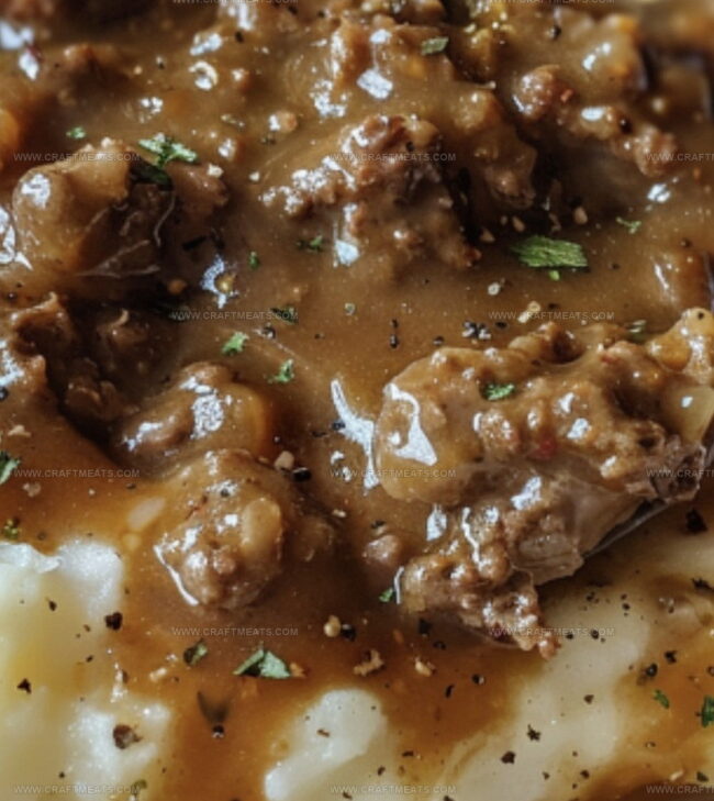 How To Cook Ground Beef And Gravy Over Fluffy Mashed Potatoes
