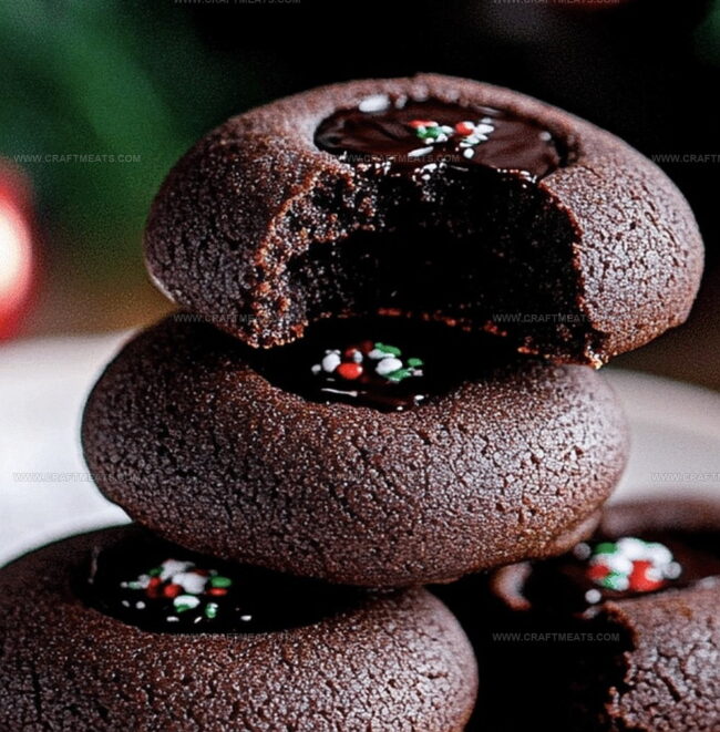 How To Roll And Fill Chocolate Thumbprint Cookies