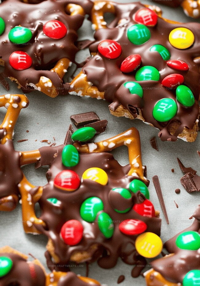 Festive Chocolate Pretzel Treats Instructions