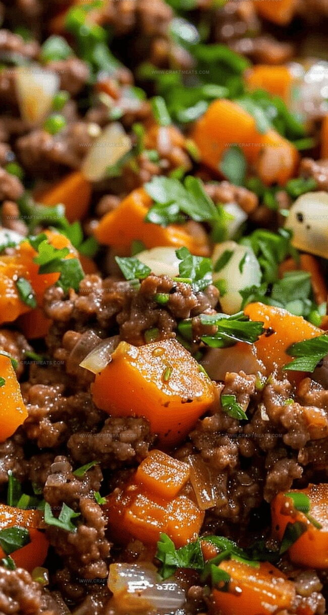 Savory Beef Hash with Sweet Potato Goodness
