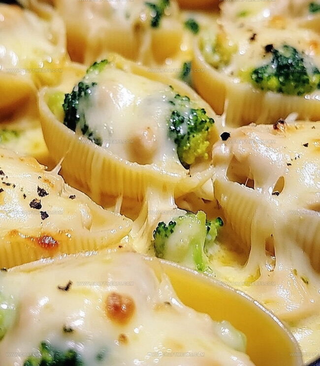 Steps To Prepare Chicken Broccoli Alfredo Stuffed Shells