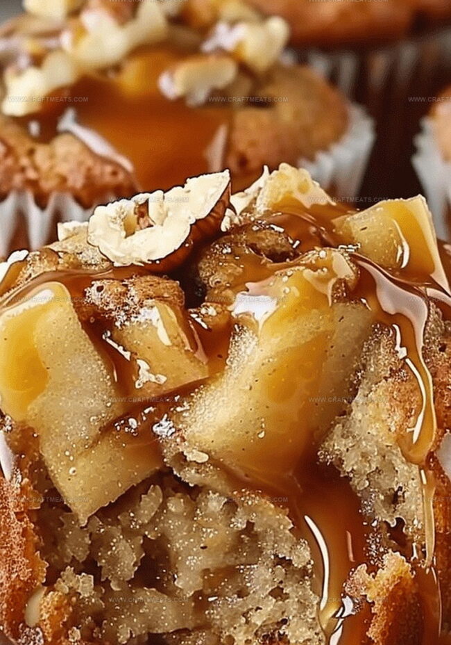 Steps for Making Caramel Apple Walnut Muffins