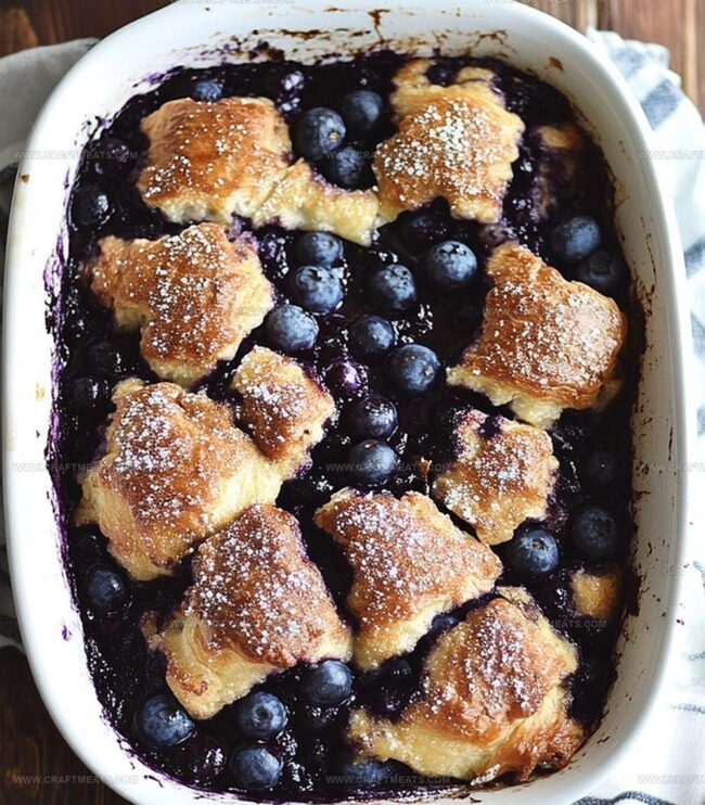 Steps To Bake Blueberry Croissant French Toast Bake