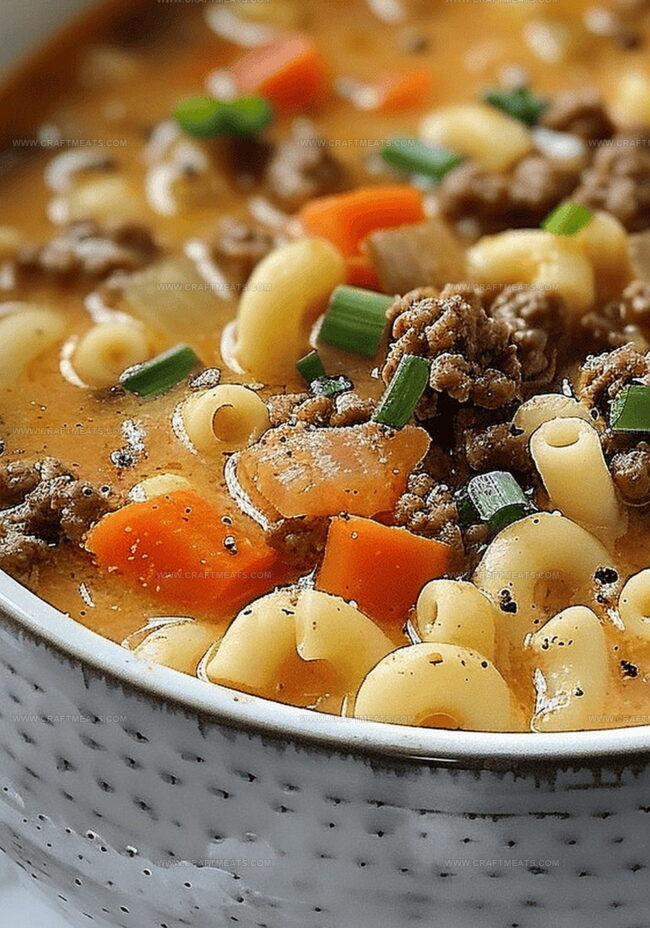How to Cook Cheeseburger Macaroni Soup