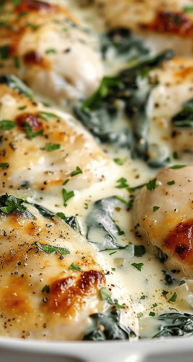 Spinach Chicken Bake with a Velvety Sauce