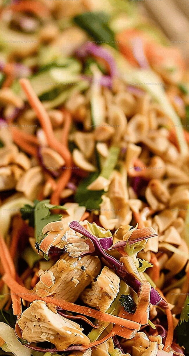 Why Thai Peanut Chicken Crunch Slaw Salad Is Packed with Texture