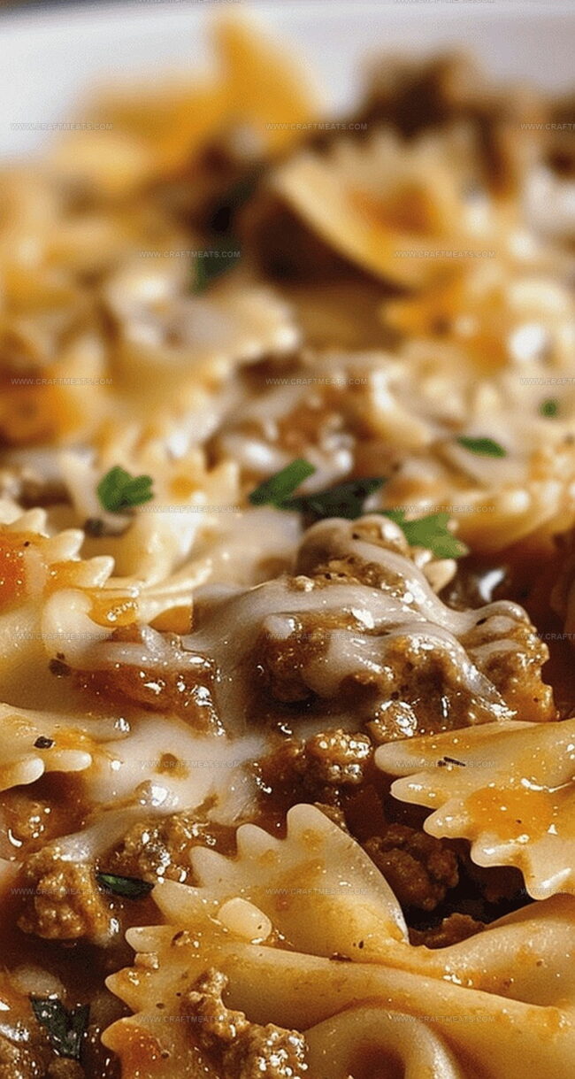 Cheesy Bowtie with Ground Beef Breakdown