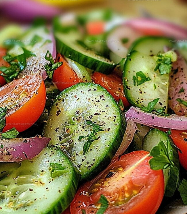 How To Mix Marinated Cucumber Tomato And Onion Salad
