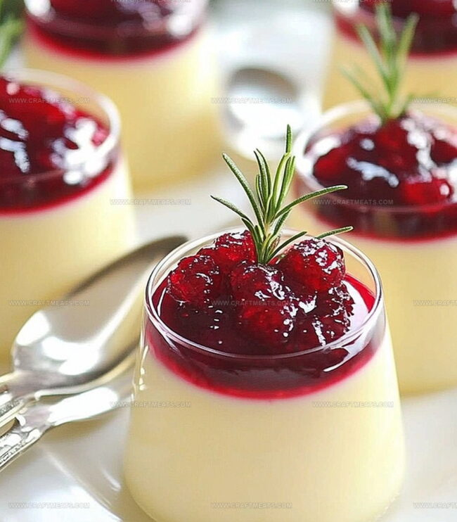 How To Layer Eggnog Panna Cotta With Spiked Cranberry Sauce