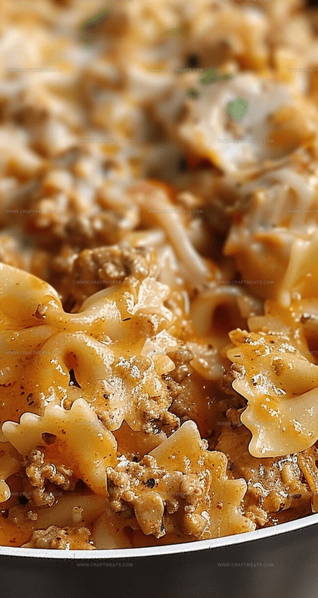 Introduction to Creamy Cheesy Beef Bowtie Delight