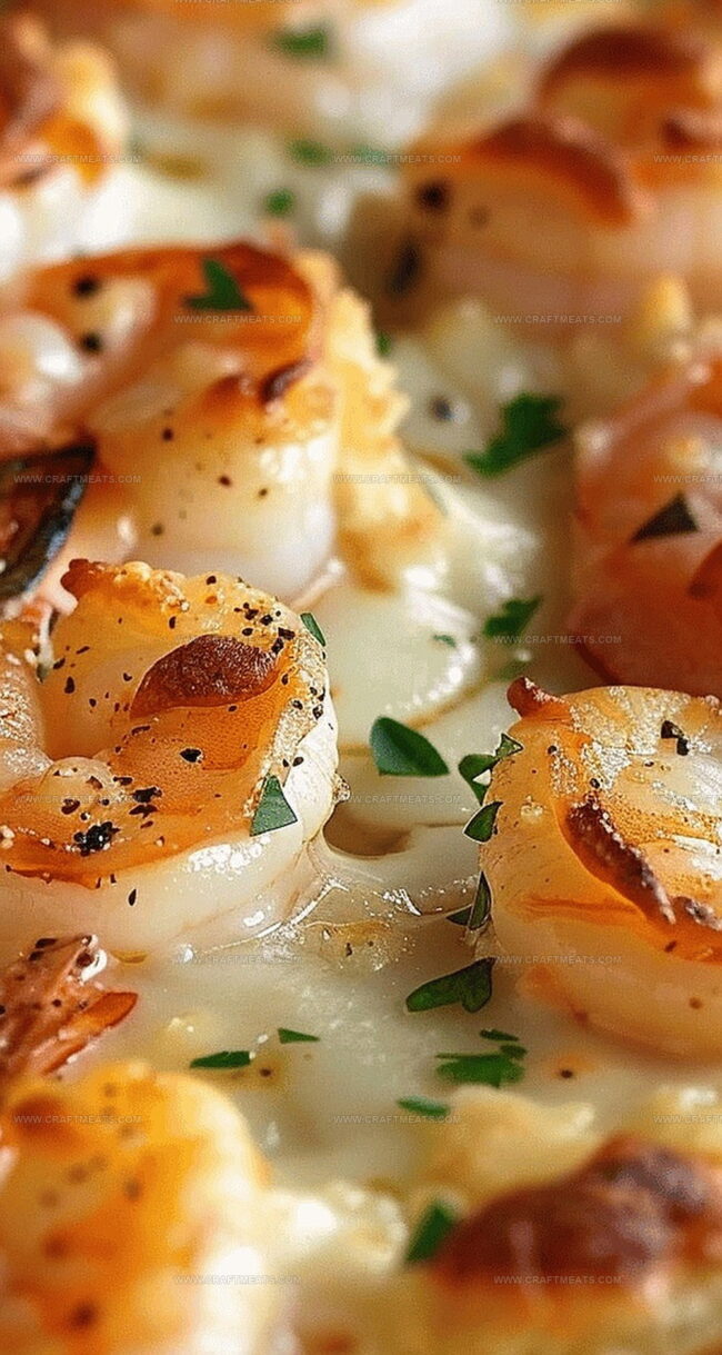 Creamy Garlic Shrimp Gratin with a Crispy Top