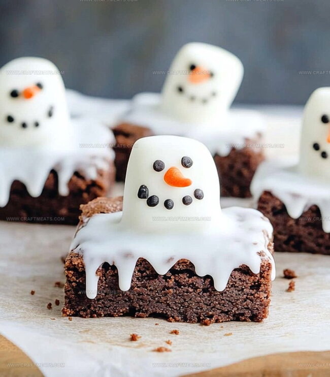 Easy Steps For Making Melted Snowman Brownies