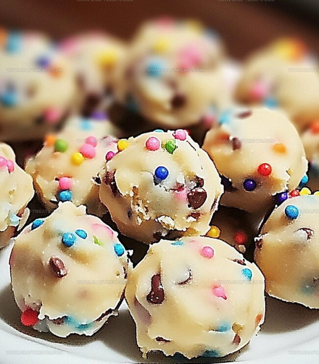 Rolling No-Bake Funfetti Cookie Dough Bites With Ease