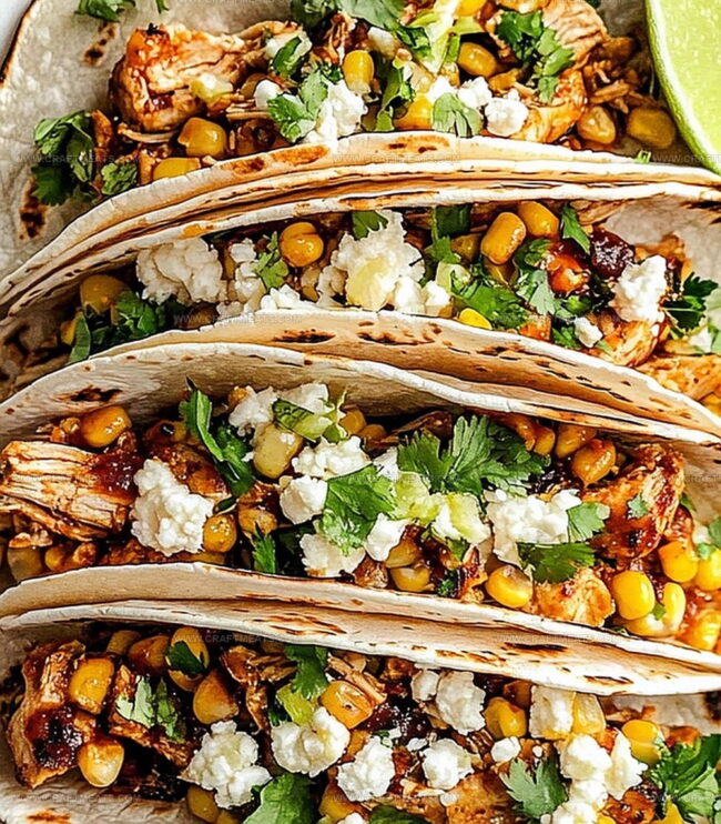 Simple Steps For Barbecue Chicken Street Corn Tacos