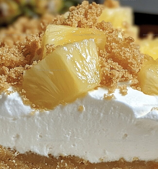 Easy Instructions For No-Bake Pineapple Heaven Cheesecake Dessert