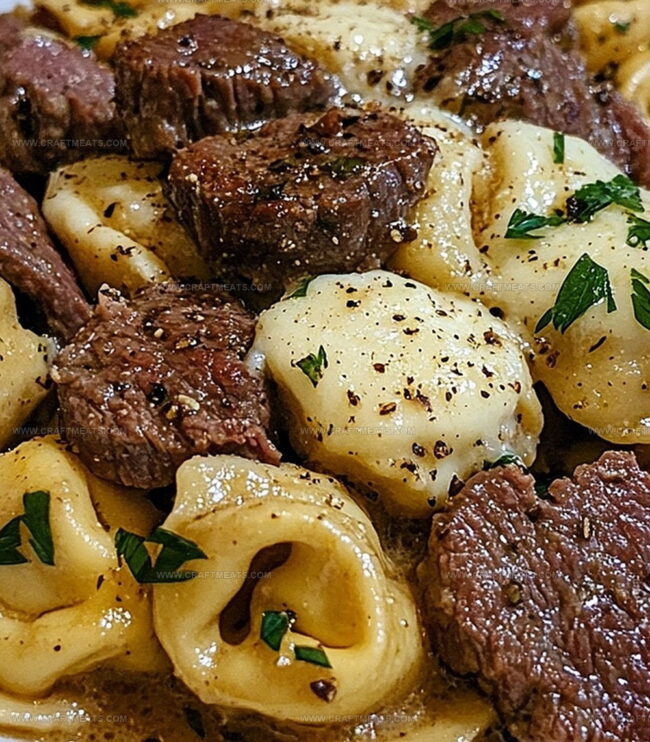 How To Make Savory Cheesesteak Tortellini In Creamy Provolone Sauce