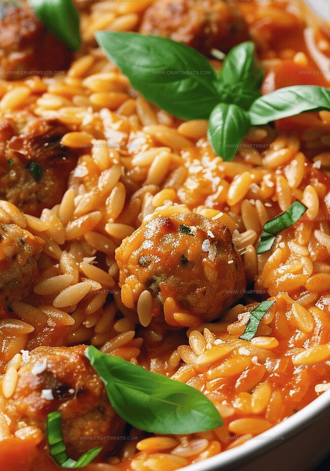 How to Make Baked Orzo with Savory Meatballs