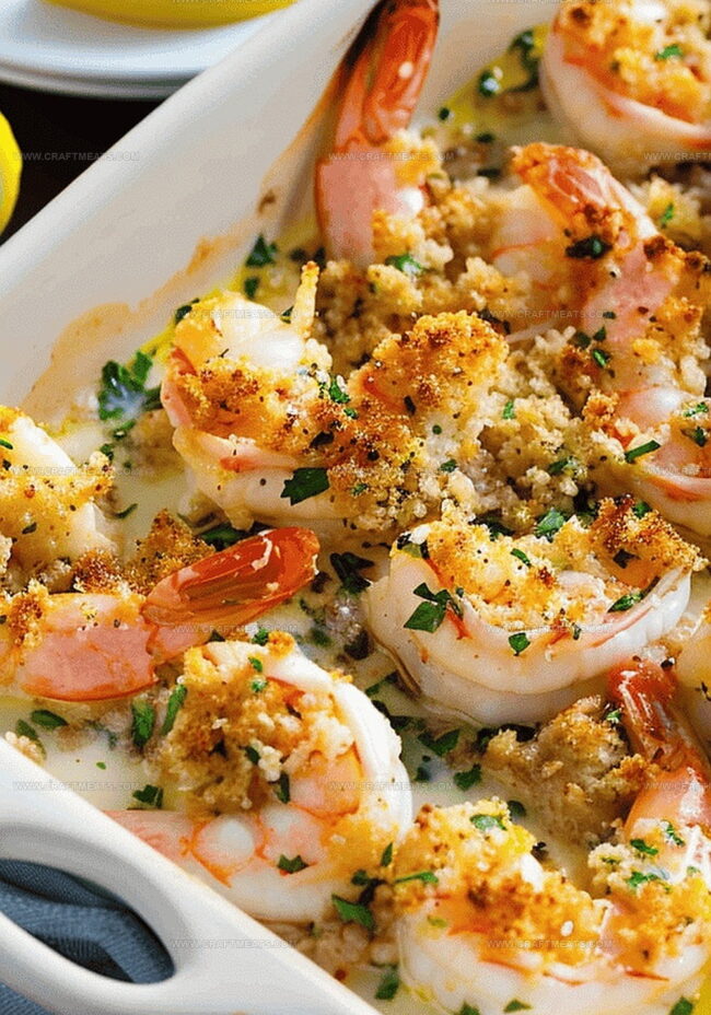 Instructions for Baked Shrimp Oreganata Delight