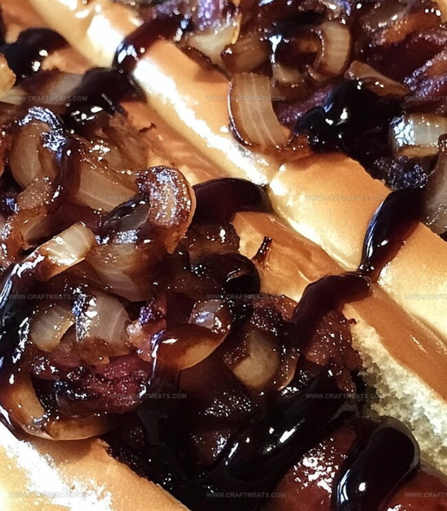 How To Put Together Winter BBQ Bacon Dogs With Bourbon-Glazed Onions