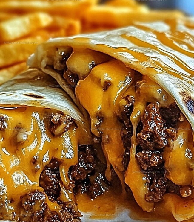 How To Wrap Cheesy Beef Burritos With Fries