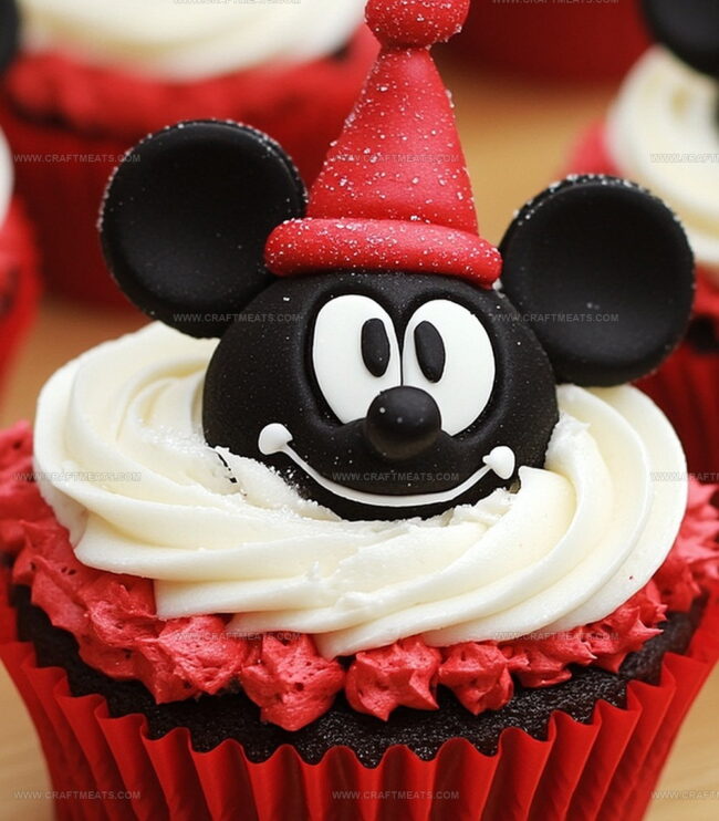 Steps To Bake Mickey Mouse Christmas Cupcakes Perfectly