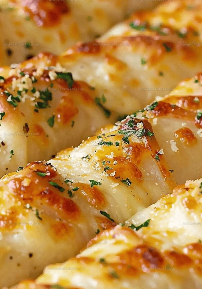 Steps to Prepare Cheesy Garlic Bread Twists