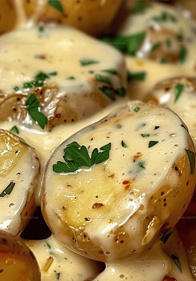 Instructions for Creamy Garlic Herb Baby Potatoes