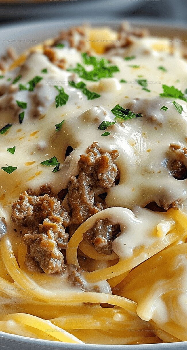 Cheesy Beef Linguine Overview