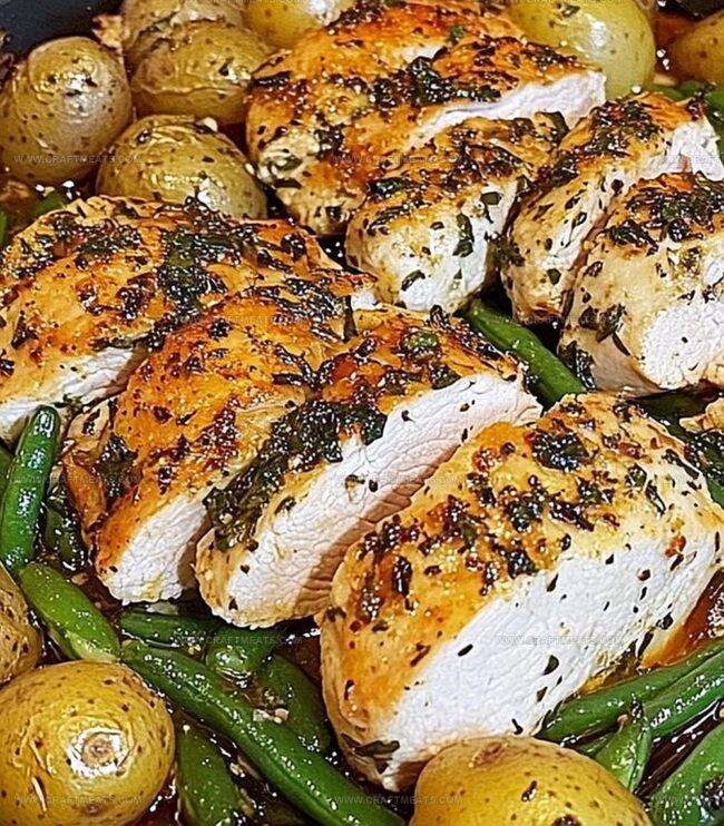How to Make Garlic Herb Chicken with Potatoes & Green Beans