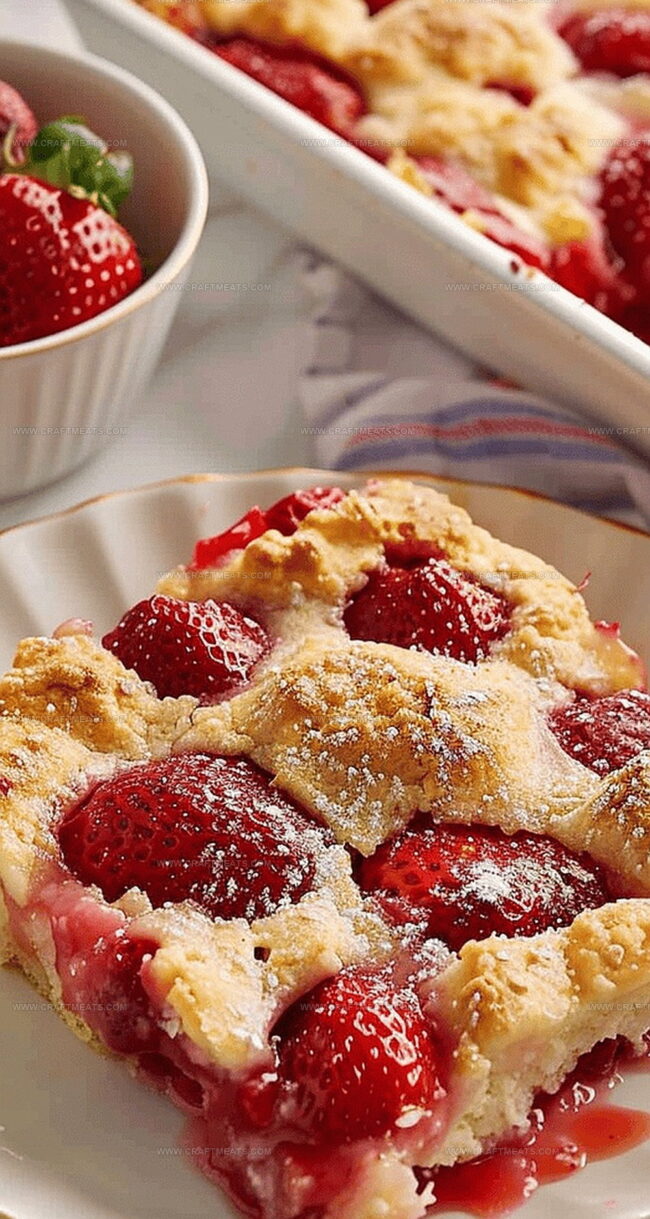 Strawberry Cobbler Delivers Warm Comfort with Every Spoonful