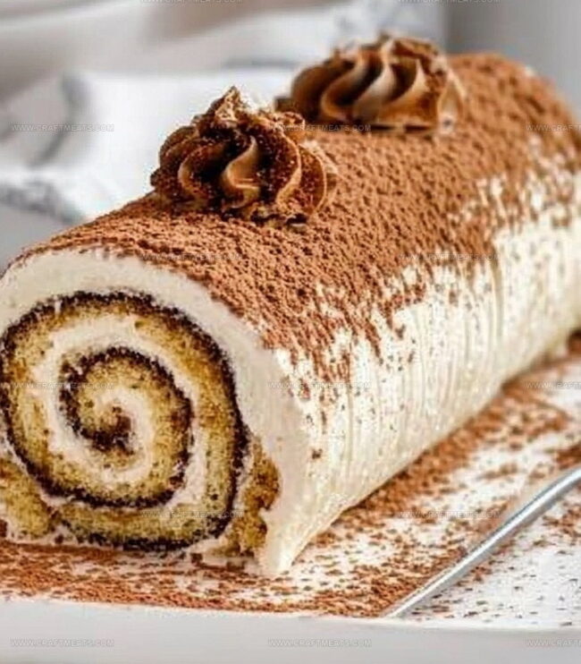 How To Assemble No-Bake Vanilla Tiramisu Roll Easily