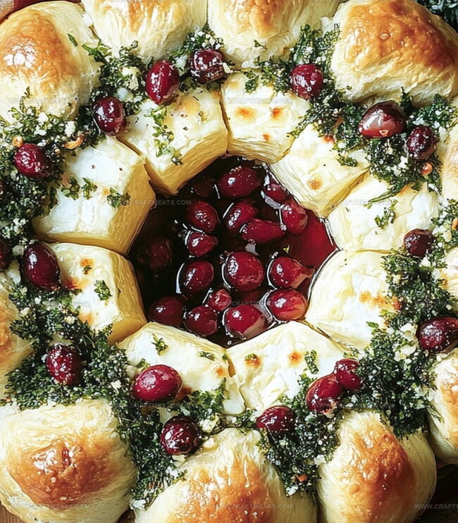 How To Bake A Baked Brie And Bread Wreath Golden