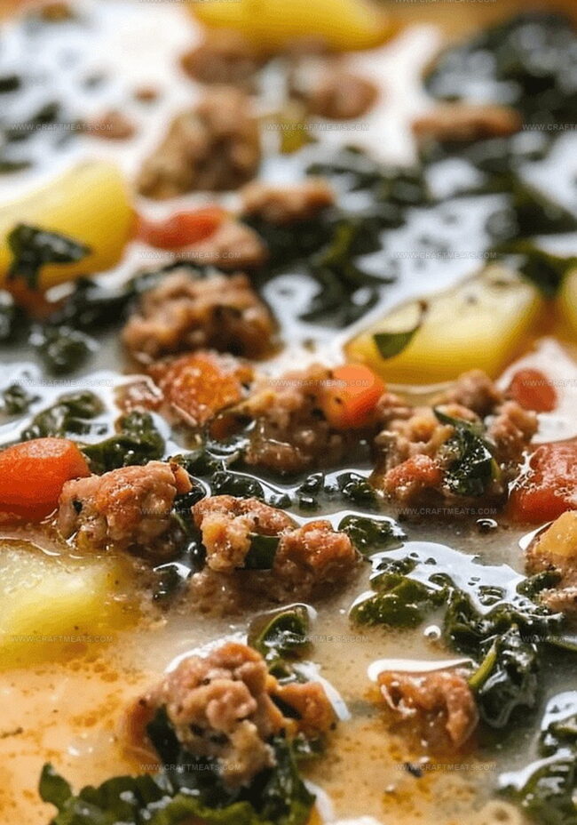 Cooking Steps for Sausage and Kale Soup