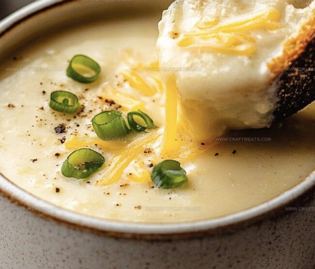 How To Make Roasted Garlic Cheddar Cauliflower Soup Step By Step