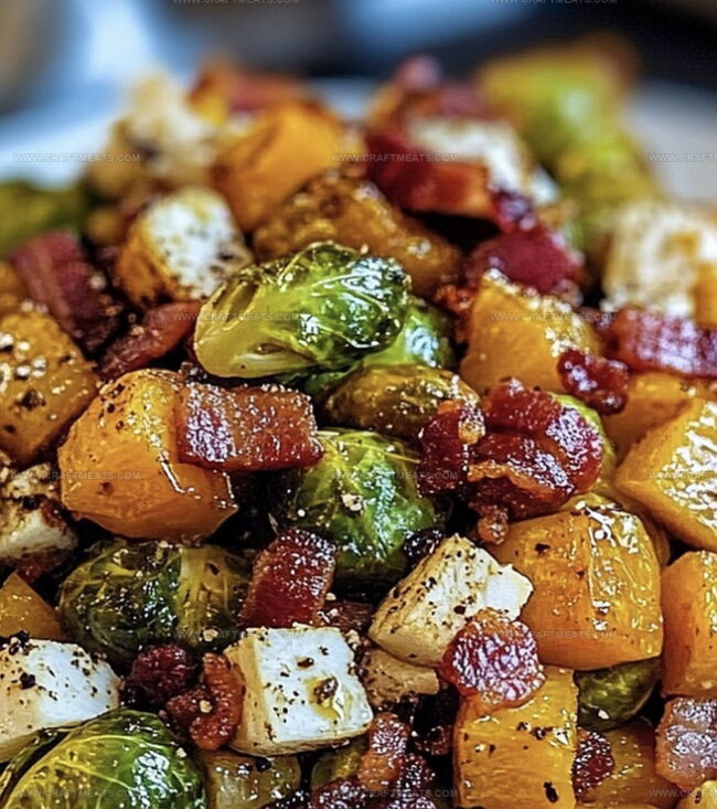 How to Cook Maple-Glazed Brussels Sprouts and Butternut Squash with Bacon