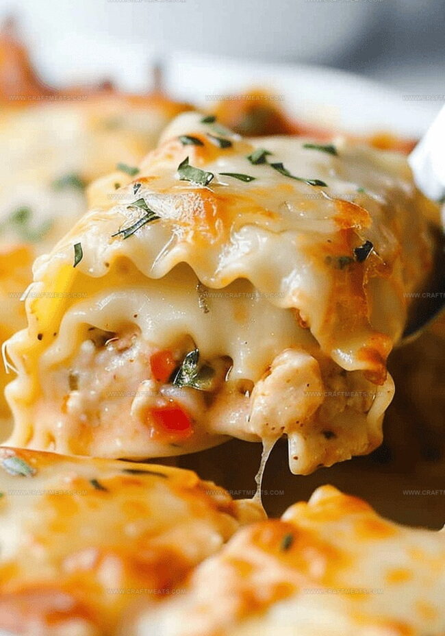 How to Assemble Creamy Chicken Lasagna Roll-Ups
