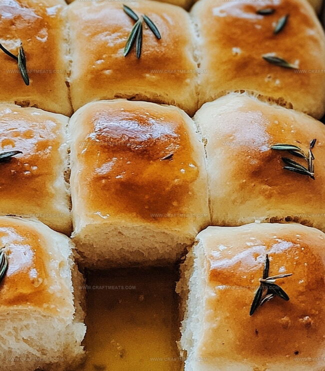 Steps To Make Rosemary Honey Butter Dinner Rolls Fluffy